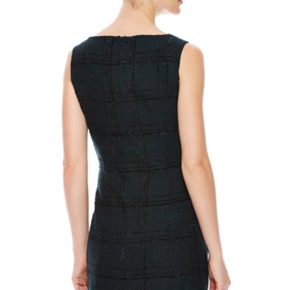 NWT AMY MATTO NEW YORK Metallic Emerald Wool dress - Picture 3 of 8